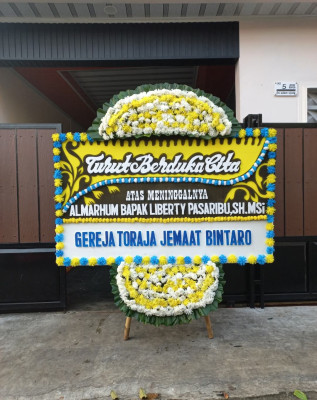 Papan Bunga Duka di Suka Asih